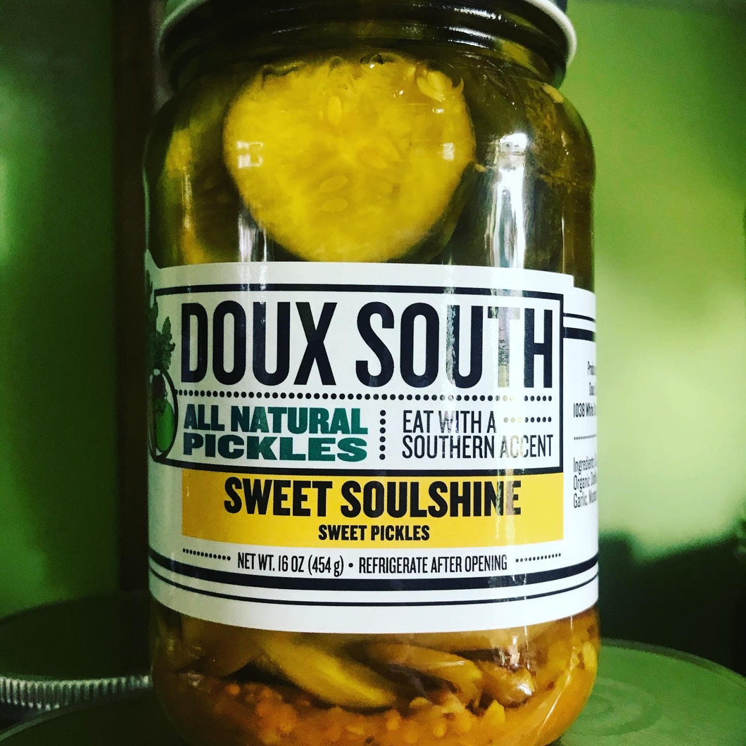 Doux South Sweet Soulshine Sweet Pickles 16oz